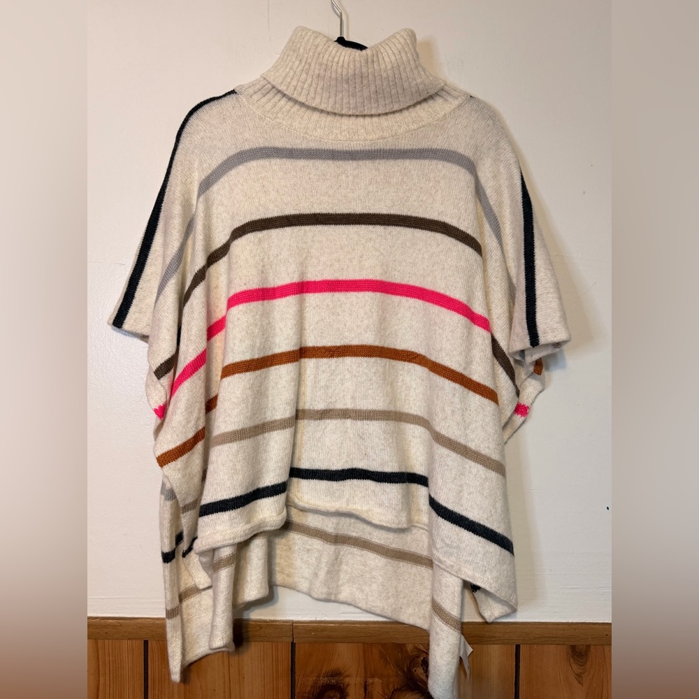 LOFT Multicolor Striped Poncho